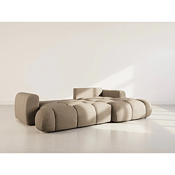 Acheter Bestmobilier Yulin - Canapé d'angle droit 4 places convertible avec coffre en tissu bouclette