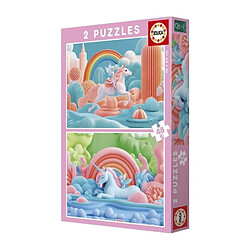 Acheter Educa borras Puzzle enfant licornes magiques - 2 x 48 pièces