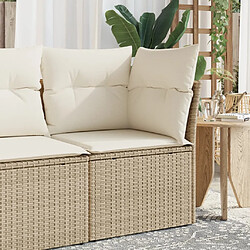 Zmh canapé d'angle de jardin - Beige