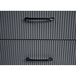 Mendler Table de Nuit HWC-N89 - Marbre Gris