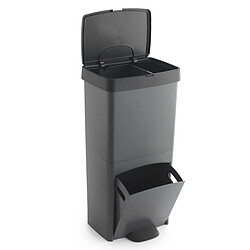 Avis Pegane Poubelle de recyclage - Noir 70L
