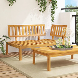 Zmh Canapé d'angle palette jardin - Marron
