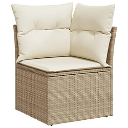 Zmh canapé d'angle de jardin - Beige