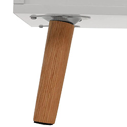 Acheter Mendler Table de chevet 2 tiroirs - Blanc
