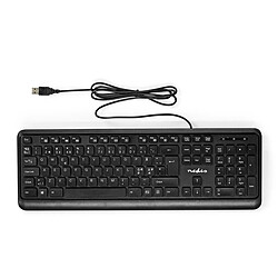 Nedis Clavier Filaire USB-A QWERTY Disposition Hollande 104 Boutons Noir