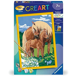 CreArt Kids 31x21cm Fiers chevaux, Kit de peinture par numéros Numéro d'Art, Des 7 ans, 25850, Ravensburger