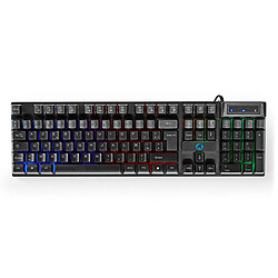 Nedis Pack Gaming 5-en-1 AZERTY avec Clavier, Souris et Casque Rétroéclairé Noir
