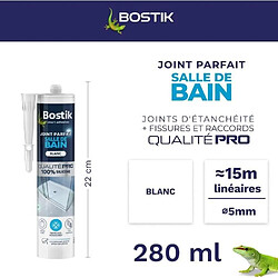 JOINT PARFAIT SALLE DE BAIN BLANC280ML BOSTIK - 30616653