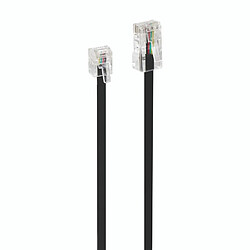 Câble téléphone Accsup RJ11 vers RJ45 3 m Noir