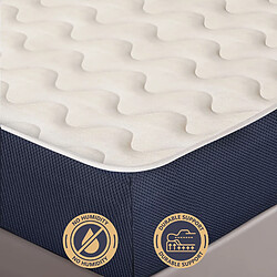 The White Stone Matelas 140x190 cm en Waterfoam hypoallergénique, 30 cm | Garnissage en ouate et housse en pas cher