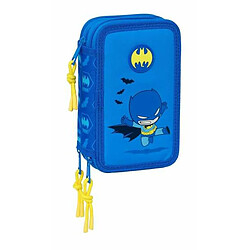Pochette à crayons triple Batman Bleu 12,5 x 19,5 x 5,5 cm