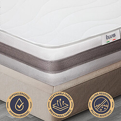 Acheter The White Stone Matelas 140x190 cm en Waterfoam hypoallergénique, 25 cm | Garnissage en ouate et housse en