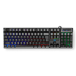 Nedis Pack Gaming 5-en-1 QWERTY avec Clavier, Souris et Casque Rétroéclairé LED Noir