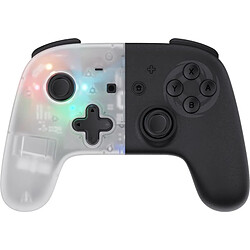 Manette Bluetooth Oniverse pour Nintendo Switch PC Noir et blanc transparent