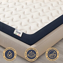 Acheter The White Stone Matelas 140x190 cm en Waterfoam hypoallergénique, 30 cm | Garnissage en ouate et housse en