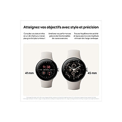 Montre connectée Google PIXEL WATCH 3 41MM WIFI ARGENT POLI BRACELET QUARTZ ROSE pas cher