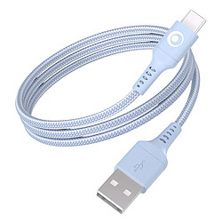 BigBen Connected Câble USB-A vers USB-C FastCharge 15W 3A en Nylon Tissé 1.2m Bleu