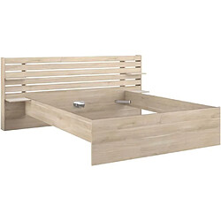 Acheter PARISOT Lit + tiroir 160x200 cm ESCALE imitation chêne