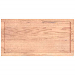Avis vidaXL Comptoir de salle de bain marron 100x50x(2-4) cm bois traité