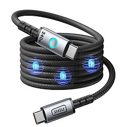 Iniu Câble Leopard puissance 5A Magnétique USB-C vers USB-C 1.2m PD 240W Noir
