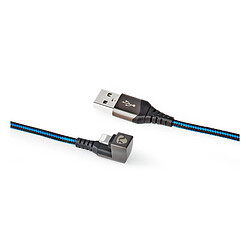 Acheter Nedis Câble Lightning USB-A Tressé 1m Connecteur 180° Jeu Bleu