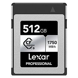 LEXAR Carte CFexpress PRO Type B Silver series 512Go R1750/W1300