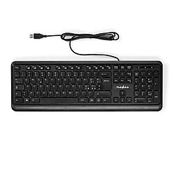 Nedis Clavier Filaire USB-A QWERTY Disposition Italie 104 Boutons Noir