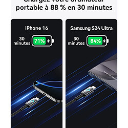 Iniu Câble Leopard puissance 5A Magnétique USB-C vers USB-C 1.2m PD 240W Noir