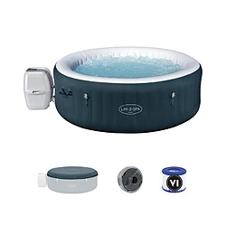 Spa gonflable BESTWAY - Lay-Z-Spa Miami - 140 airjets - 196 x 66 cm - 4 a 6 places - Rond (couverture, cartouche, diffuseur)