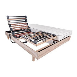 WEBED Ensemble relaxation matelas + sommiers électriques 2x80x200cm - Mousse - Ferme - EQUINOX...