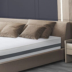 The White Stone Matelas 140x190 cm en Waterfoam hypoallergénique, 25 cm | Garnissage en ouate et housse en pas cher