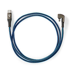 Nedis Câble de Jeu USB-C vers USB-C 2m Connecteur 180° Bleu