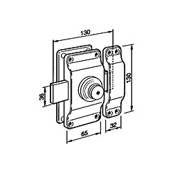 Verrou SUPER SURETÉ cuirasse bouton sans bille BZE BRICARD 3378.000