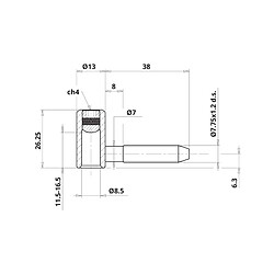 Fiche femelle reglable D13 OTLAV CF057130H001