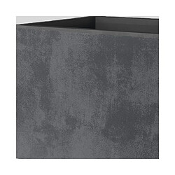 Pot de fleur Cube - DEROMA - Millennium R - Anthracite - A réserve d'eau - 25 cm