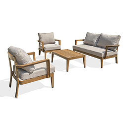 Dcb garden salon de jardin 4 places - Marron