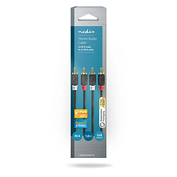 Avis Nedis Câble Audio Double RCA Mâle vers Double RCA Mâle 1m Gris anthracite