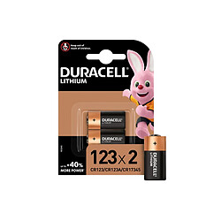 Duracell piles rechargeables CR123 - lot de 2