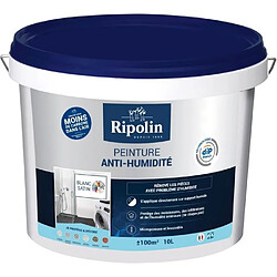 Peinture anti-humidité - RIPOLIN - 424185 - Blanc - Satiné - 10 L