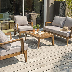 Dcb garden salon de jardin 4 places - Marron