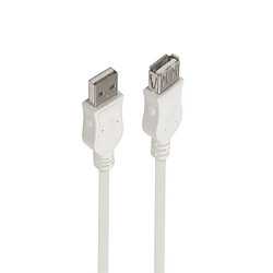 Rallonge USB A mâle vers USB A Femelle Accsup 3 m Blanc