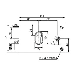 Cylindre de porte Vachette
