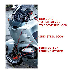 Antivol Moto Master Lock 8303EURDPS - Bloque Disque Rouge 80mm