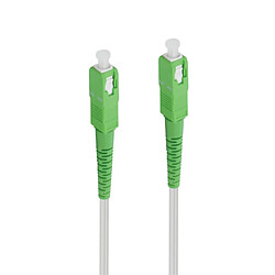 Câble fibre optique Accsup pour box internet Orange Bouygues et SFR 5 m Blanc