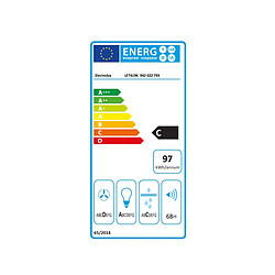 Hotte décorative murale 98.8cm 68db 600m³/h noir - LFT419K1 - ELECTROLUX