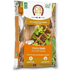 Terreau Semis - OR BRUN - OBRTSEM6U - 6L - Améliore le Drainage - Rétention d'Eau Optimale