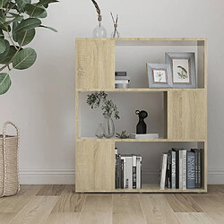 Avis vidaXL Bibliothèque/Séparateur de pièce Chêne Sonoma 80x24x94 cm