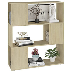 Acheter vidaXL Bibliothèque/Séparateur de pièce Chêne Sonoma 80x24x94 cm