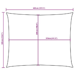vidaXL Voile de parasol tissu oxford rectangulaire 3x4 m rouge pas cher