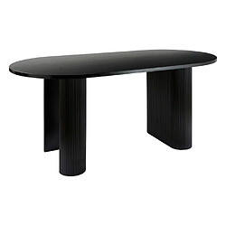 Atmosphera Table à Manger Effet Cannelé Olova 180cm Noir